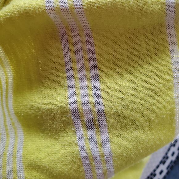 LOFT Women's Yellow Striped Pocket Cardigan Size S - Picture 7 of 10